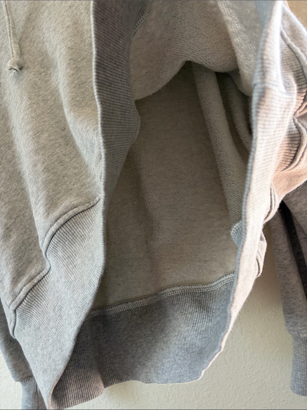 Aerie Light Gray Hooded Sweatshirt with Silver Beaded Trim - Picture 4 of 7